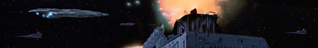 Tour de bouclier déflecteur de l'Executor en train d'exploser