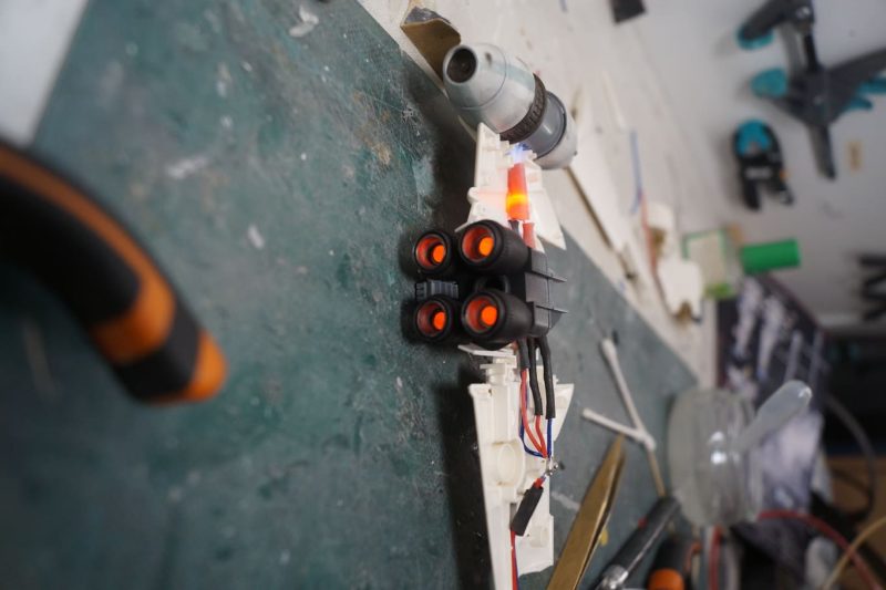 Réacteurs du B-Wing éclairé.