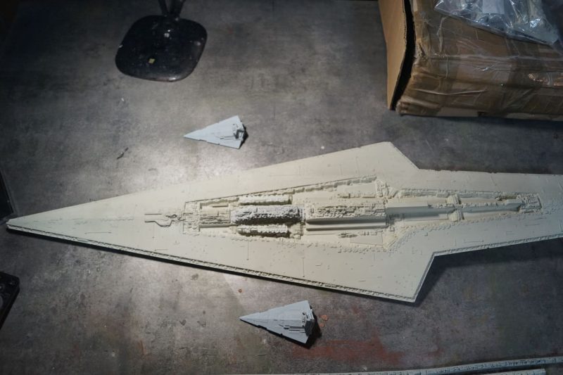Mis en place (à blanc) d'un super destroyer stellaire