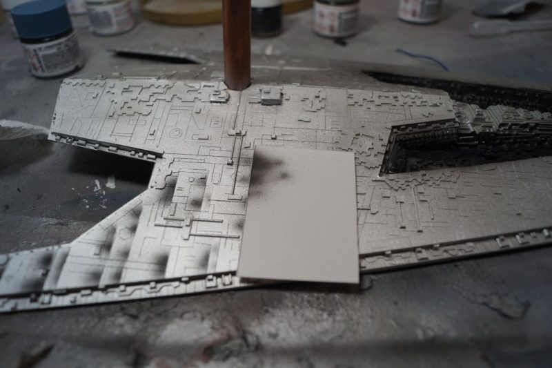 Détail de la peinture du superdestroyer stellaire Executor - 1