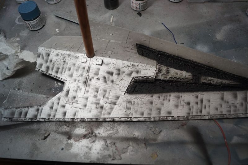 Détail de la peinture du superdestroyer stellaire Executor - 2