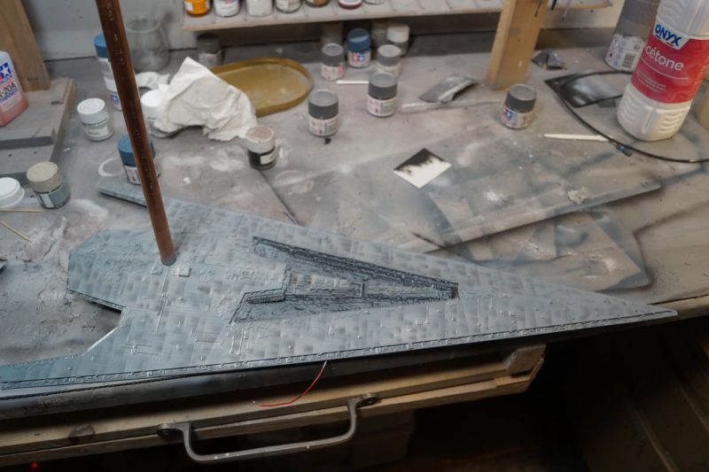 Détail de la peinture du superdestroyer stellaire Executor - 3