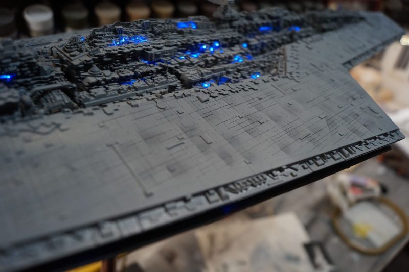 Détail de la surface du superdestroyer stellaire Executor